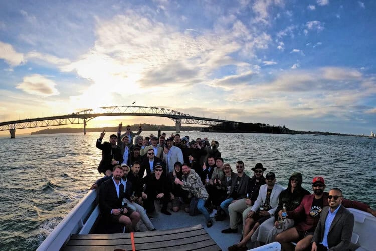 Party boat harbour cruise on MV Koru
