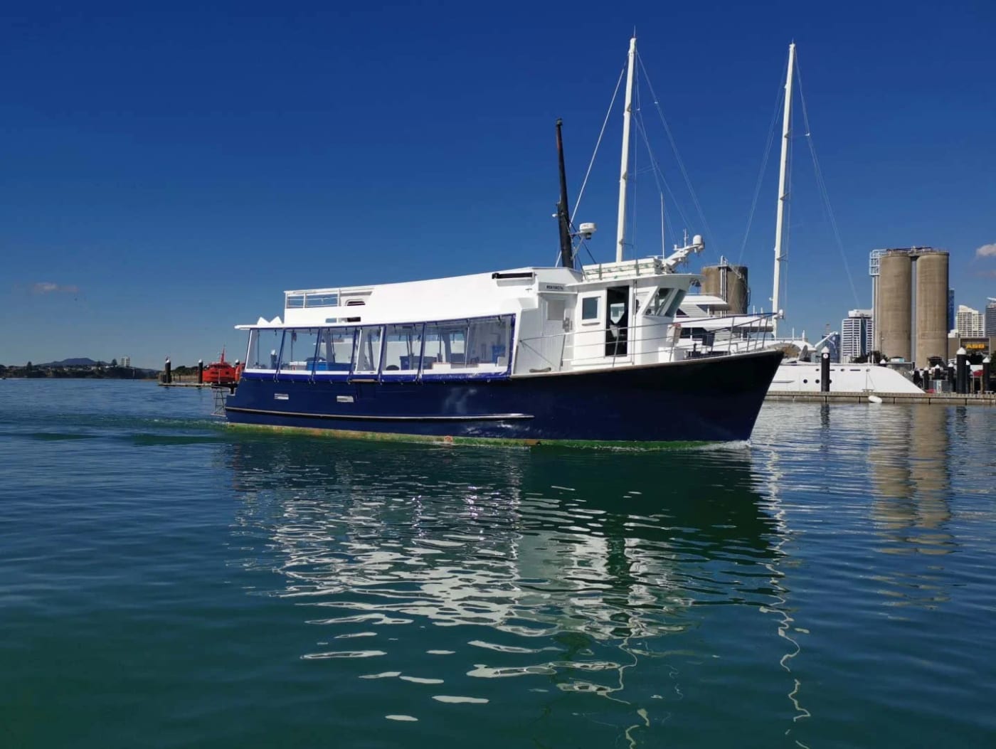 MV Koru on Auckland harbour