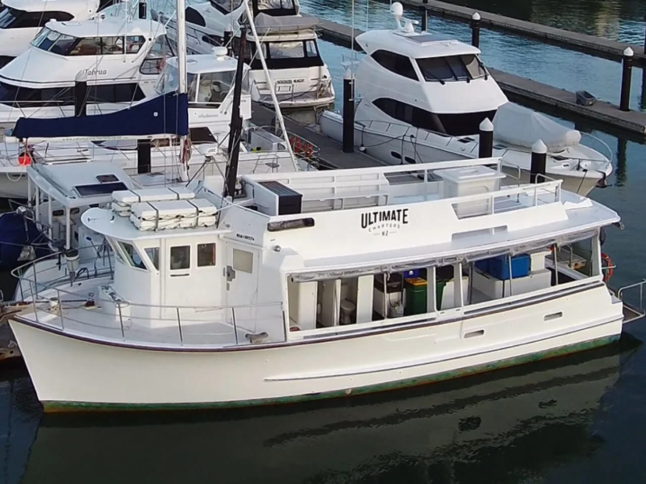 MV Koru charter boat on the Waitemata Harbour